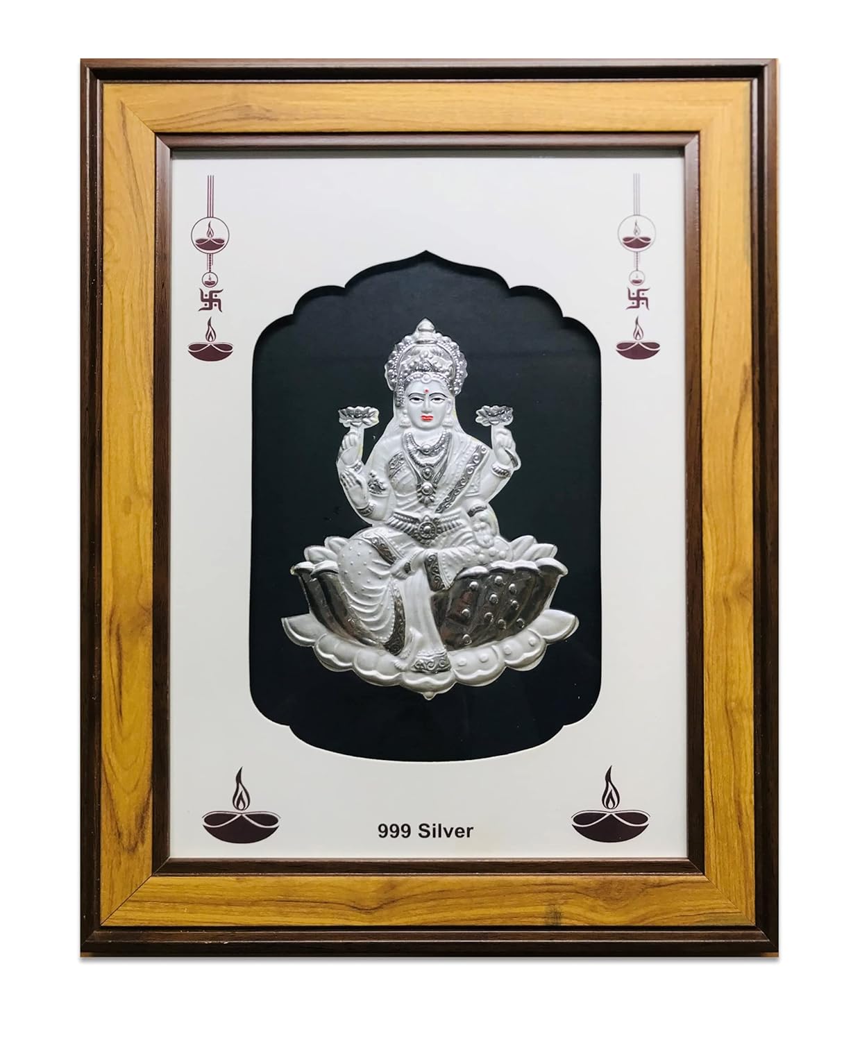PURE SILVER LAKSHMI JI FRAME 999 SILVER GOD FRAME WALL HANGING GOD