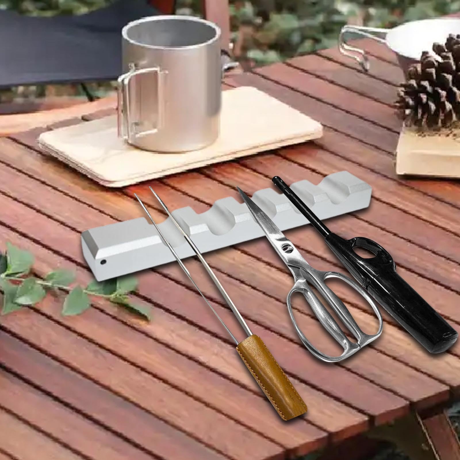 Amagogo Support de Table pour Baguettes et Cuillères, Accessoire de Repas, Argent