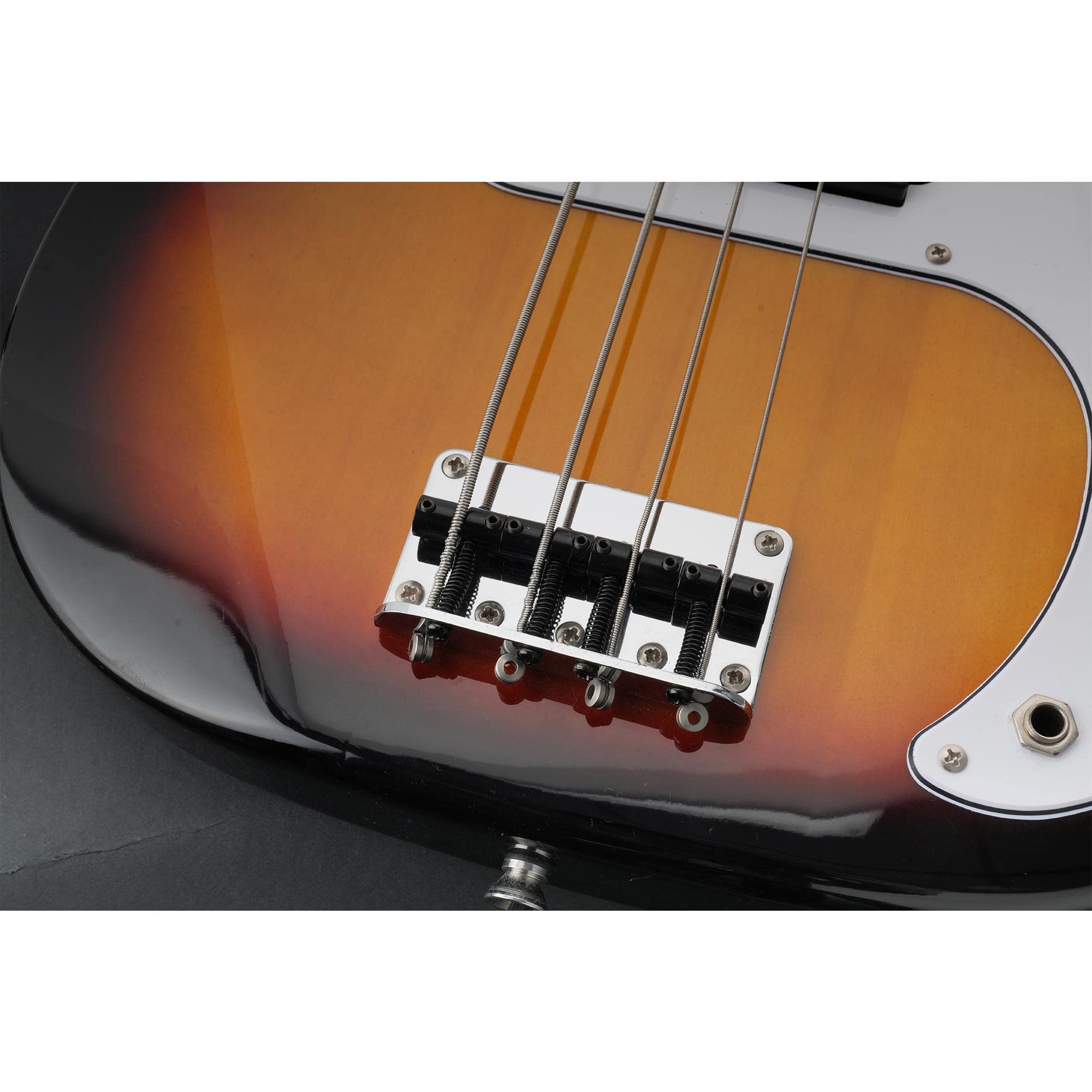 Musiclily Pro 19mm Stalowy Siodełko Mostka Basu do 4 strunowy Precision Jazz Bass, Czarny (4 szt.)