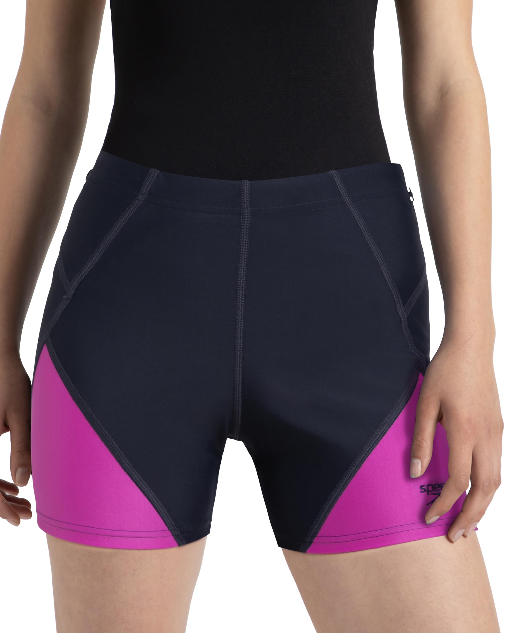 Speedo Women's Endurance10 Sport Shorts - True Navy & Diva 1