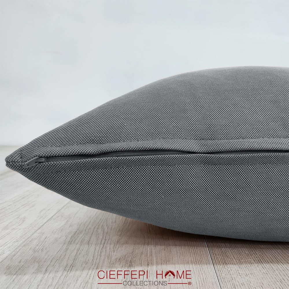 Bedecor Set 2 x Federe Copricuscini Impermeabili 40x70cm in Spugna Cotone, Traspiranti Ipoallergenici con Cerniera Laterale Bianca Copriguanciale