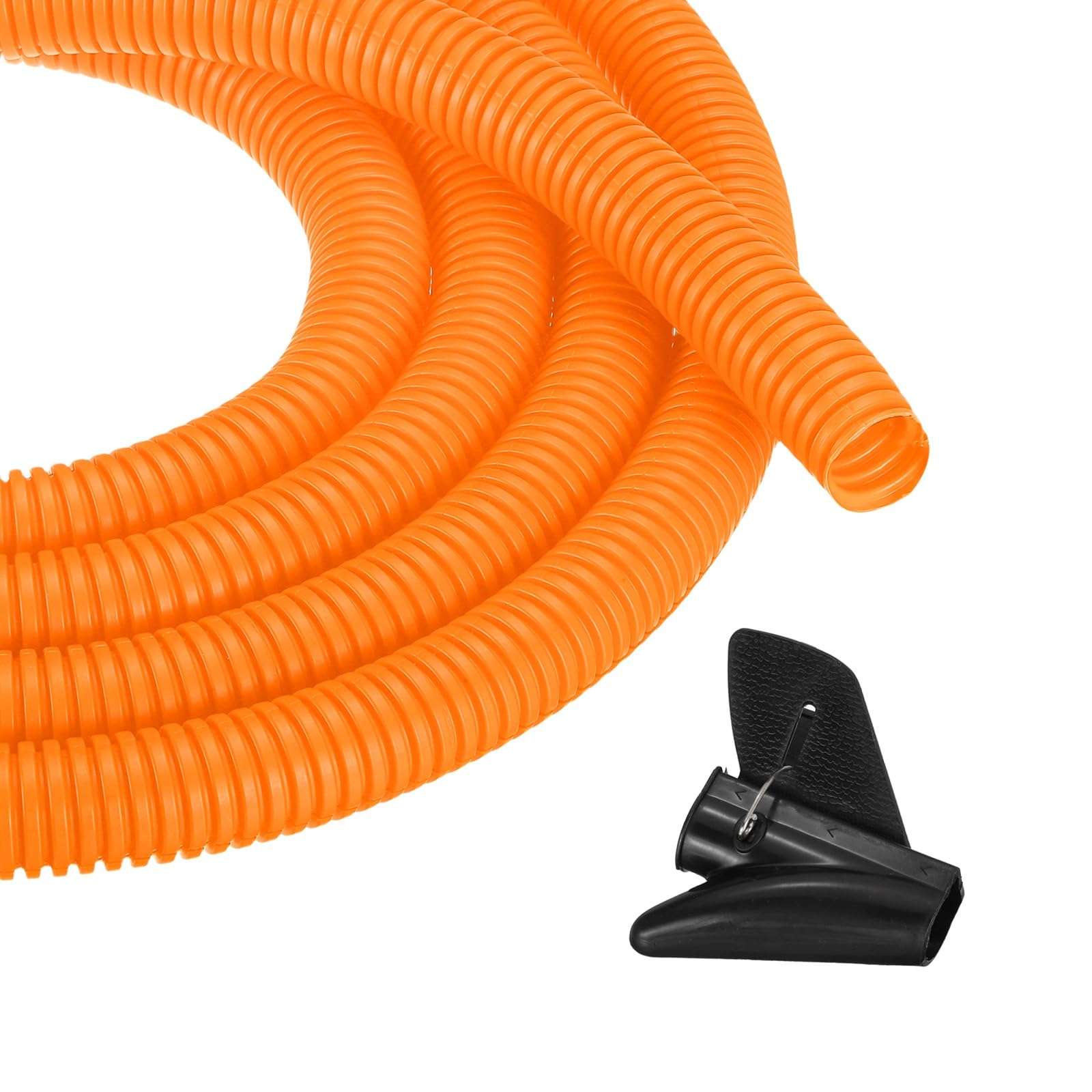 sourcing map 5/8 Inch 10ft Split Wire Loom Tubing, Flexible Cord Protectors with Installation Tool Cable Management Sleeve Conduits Cover for Office Home Electrical Automotive Wires, Orange