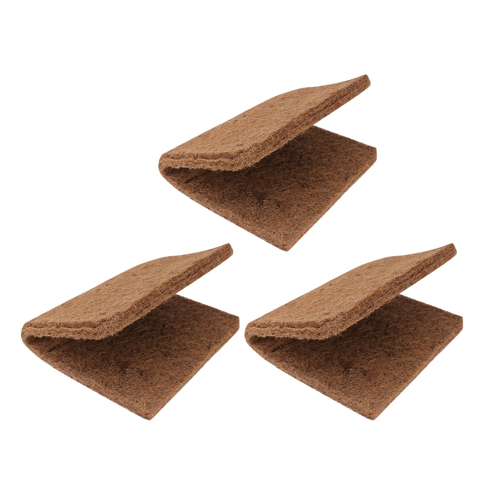 POPETPOP 3 Pezzi rettili Mat in Fibra di Cocco Naturale Mat Traspirante Biancheria da Letto Fodera Rettile Forniture 50 x 30 cm