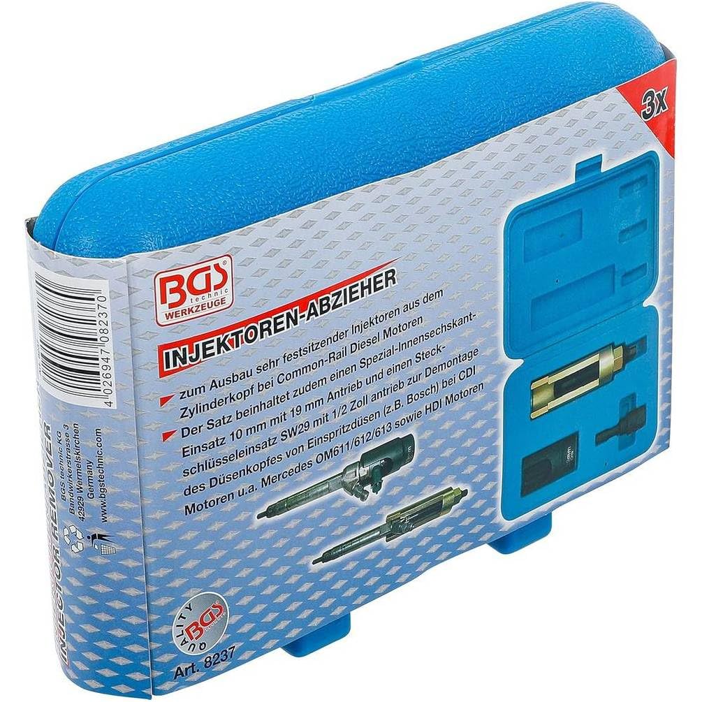 Extractor de inyector Common Rail - 16,3 x 5,3 x 24,4 cm - Acero resistente - Extracción fácil y segura - D-Work