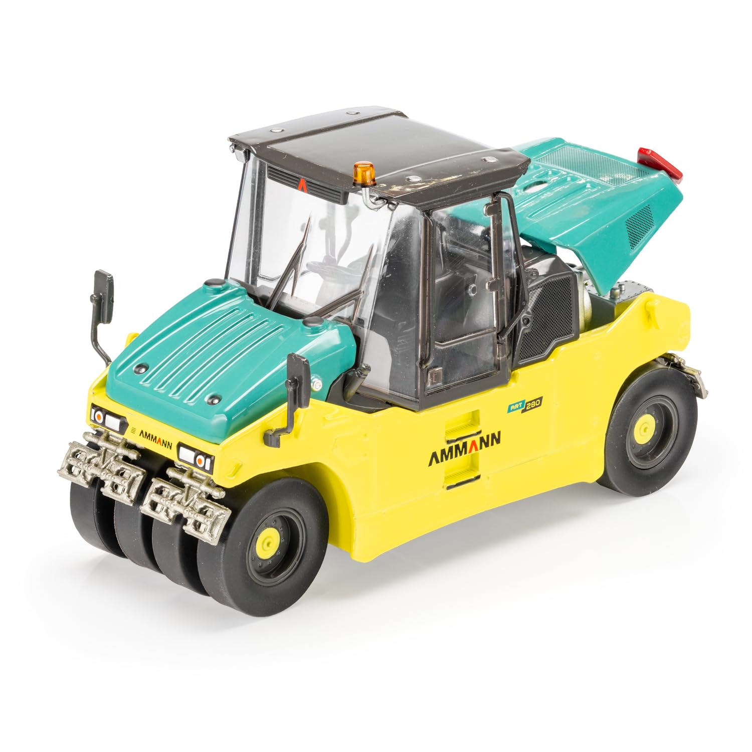 USK Scalemodel 31016 - Rodillo con Ruedas de Goma Ammann ART280, Escala 1:50, a Partir de 14 años
