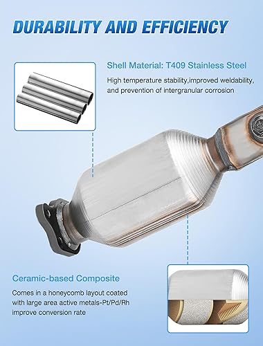 Vista 129 de Nilight Catalizador para Hyundai Accent 2012-2017/Hyundai Veloster 2012-2017/Kia Rio 2012-2014/Kia Soul 2012 2013 2014 2015 2016 (estándar EPA)