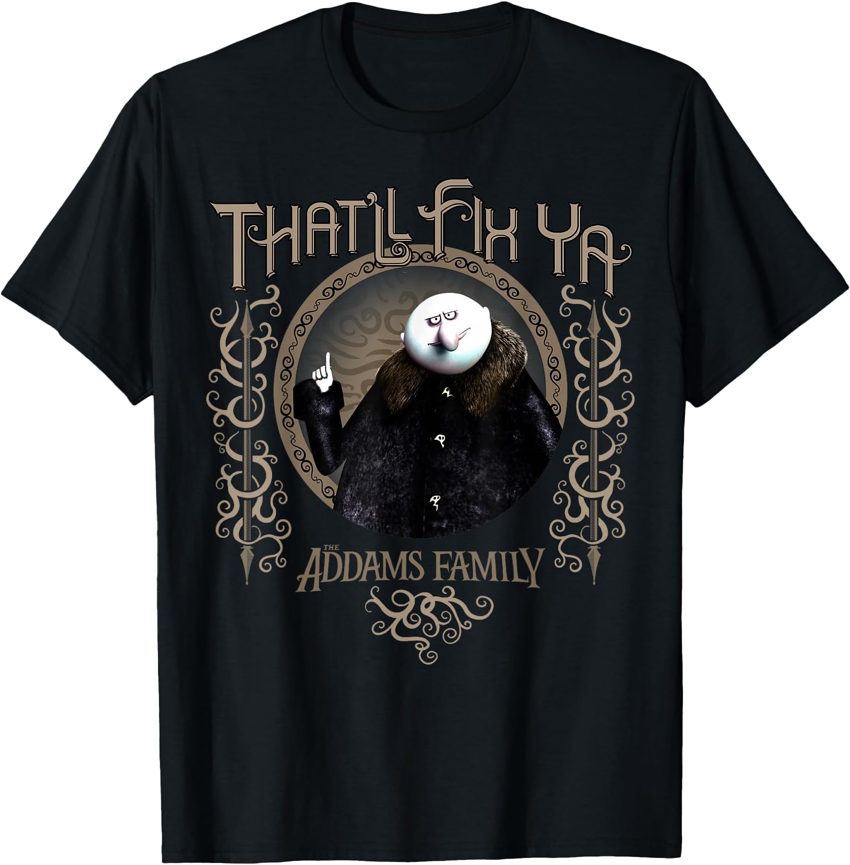 Addams Family Uncle Fester That'll Fix Ya Portrait T-Shirt