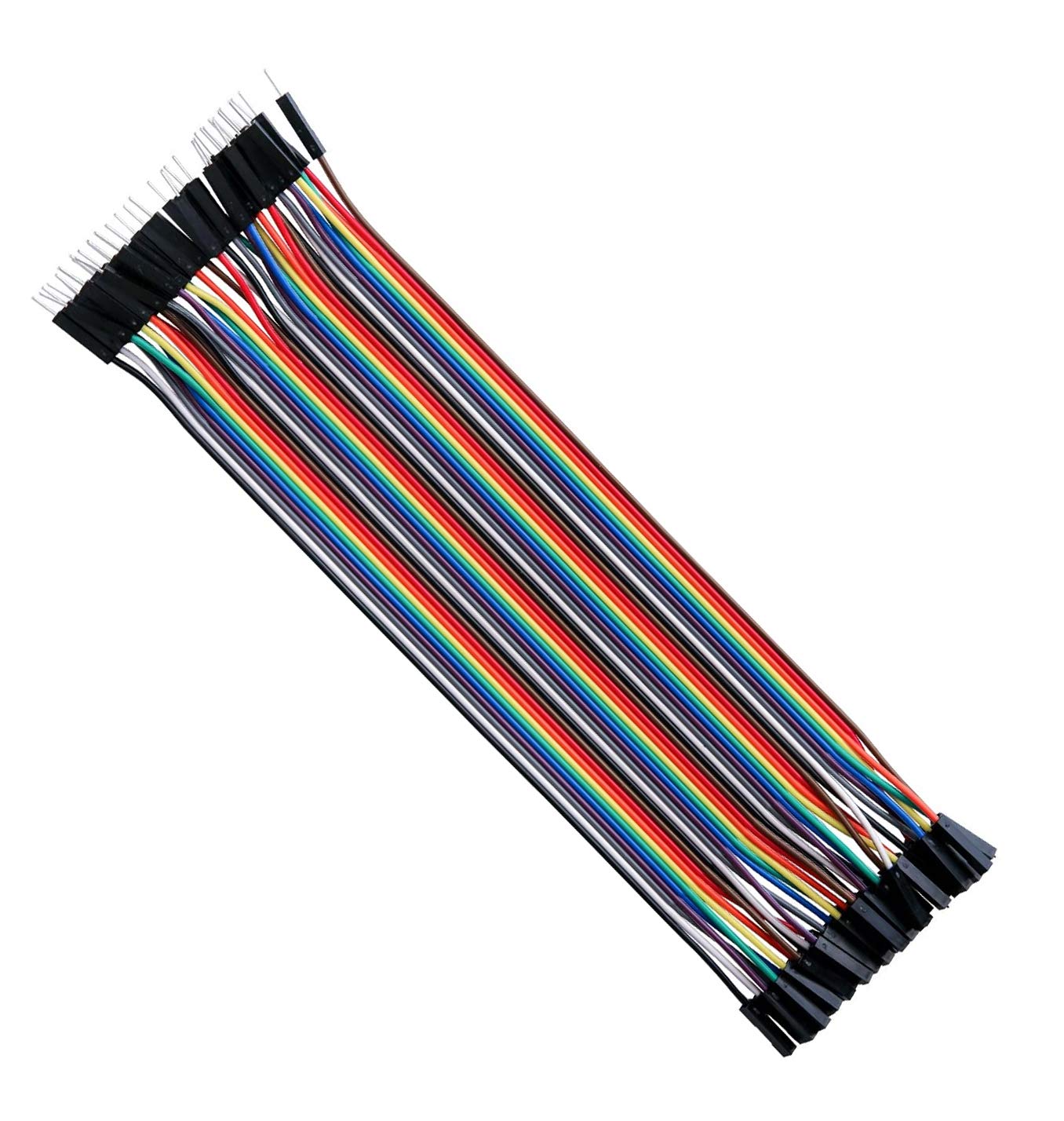 Connecteurs Dupont Mâle à Femelle - 40 Fils Multicolores