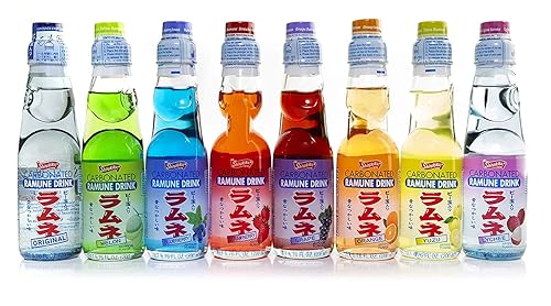 Miniatura 2 de Shirakiku Ramune - Soda japonesa Varrety paquete de 8 unidades con 1 bolsa de Ramune Soda Candy