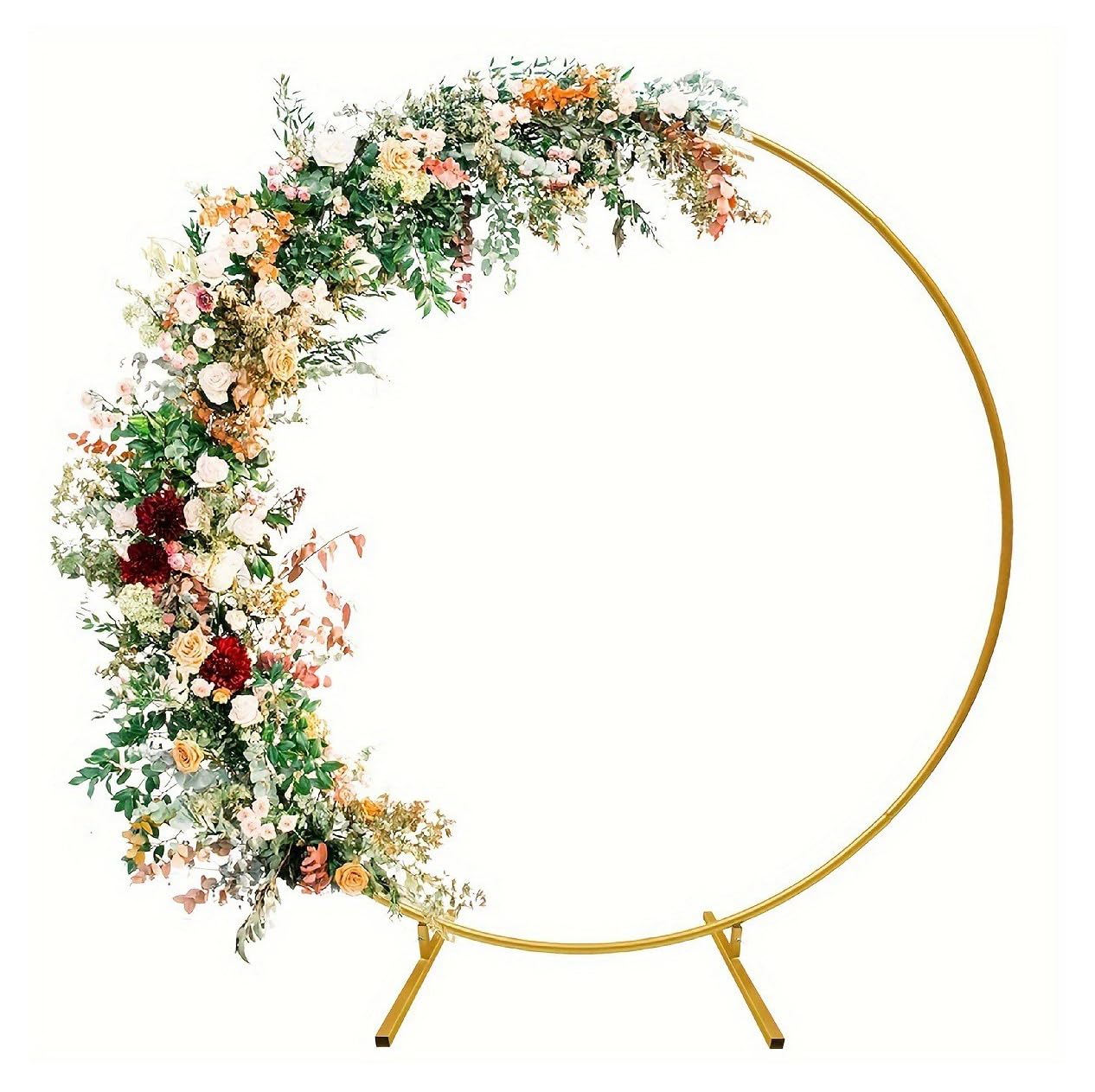 1.5M Metall Luftballon Bogen Rund DIY Ballonbogen Girlande Runder Blumen Deko Ring Kit Hochzeitsbogen Party-Deko-Set Ballonsäulenständer für Hochzeit Party Weihnachten und andere Feiern 150cm