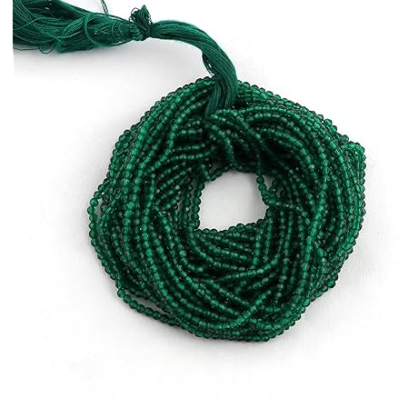 GemStone Jewelry: Natural Green Onyx Faceted Semi Precious Strand Necklace Bracelet