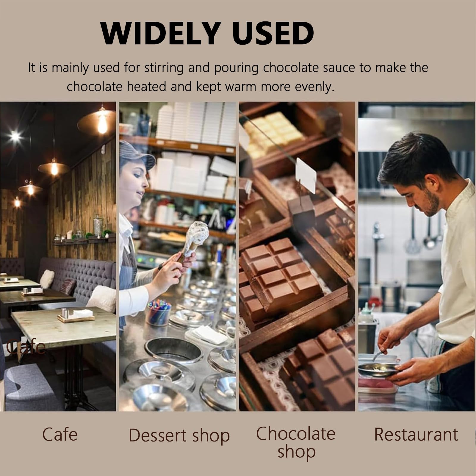 Templadora De Chocolate con Ruedas,Mezcladora Eléctrica para Moldear Y Fundir Coberturas Chocolate,Máquina Eléctrica para Depositar Chocolate,Calentador Alimentos Acero Inoxidable