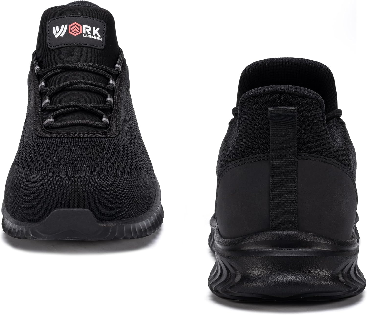 LARNMERN Slip On Steel Toe Shoes for Men, Work Lightweight Safety Sneakers Walking Tennis Shoe - Image 5