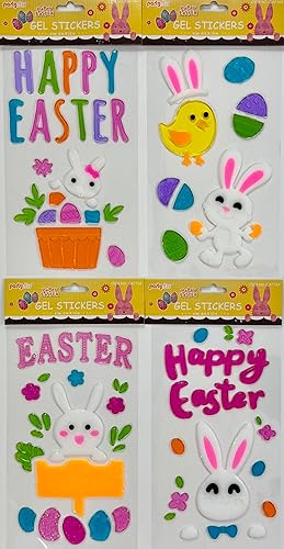 Miniatura 16 de Vinilos de gel de otoño para ventanas y espejos - 6 hojas de diseños de temporada reutilizables: espantapájaros, follaje, tractor, calabazas