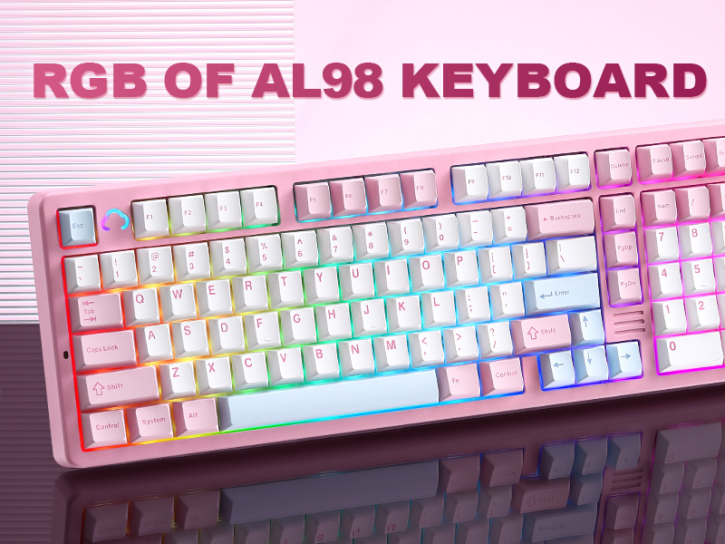 YUNZII AL98 QMK/VIA Wireless Mechanical Gaming Keyboard, Full