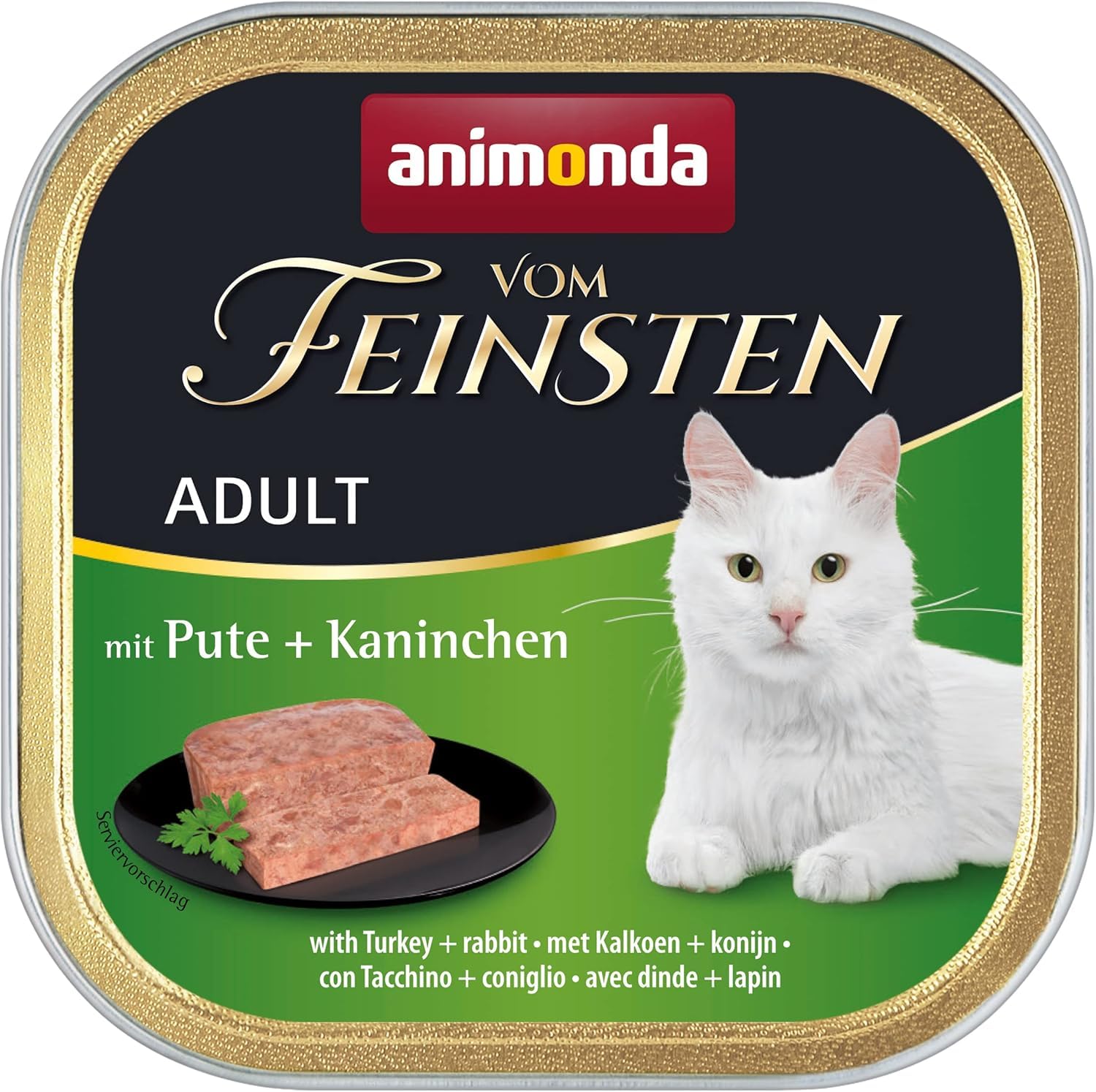 animonda Vom Feinsten Adult Vielfalt (32 x 100 g), Nassfutter für ausgewachsene Katzen, Katzenfutter ohne Getreide und Zucker, mit 100 % frischen, fleischlichen Zutaten