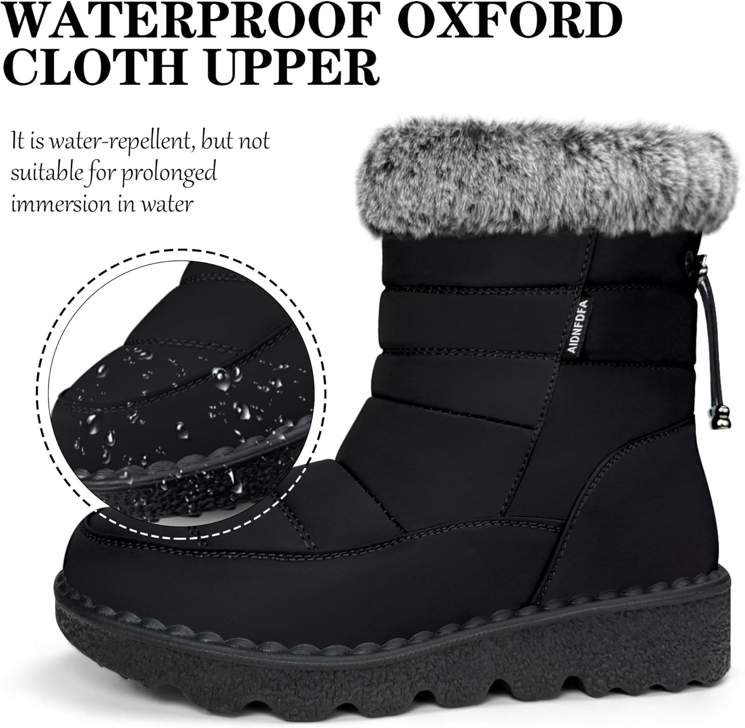 Winter Snow Boots for Women 2025: Warm Fur Lined Ankle Booties Waterproof Comfortable Walking Shoes Outdoor with Zipper - Image 5