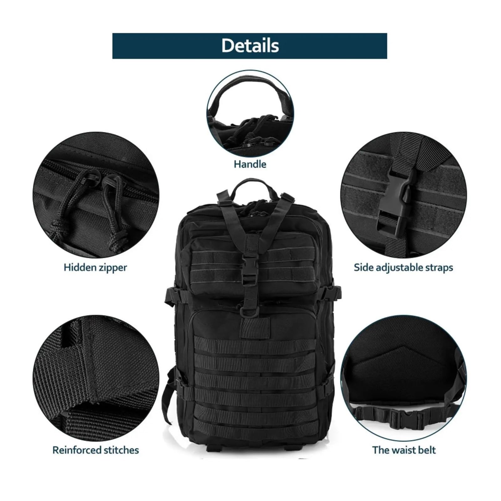 25L/50L Sturdy Nylon Waterproof Tactical