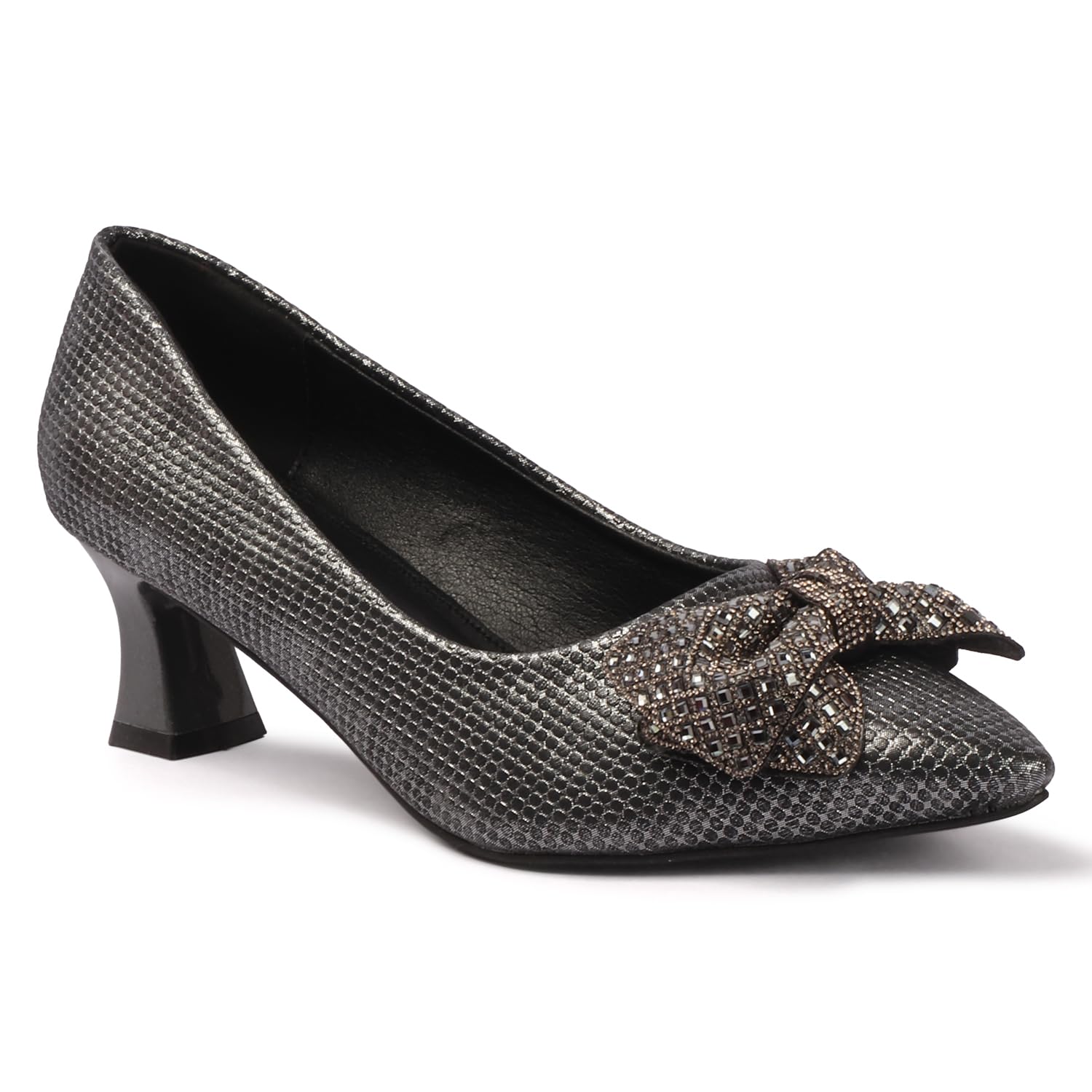 Women Pointed Toe Kitten Heel Pump Slip on Exclusive Tie Stylish & Comfortable Ballerinas DMR-29-image-31