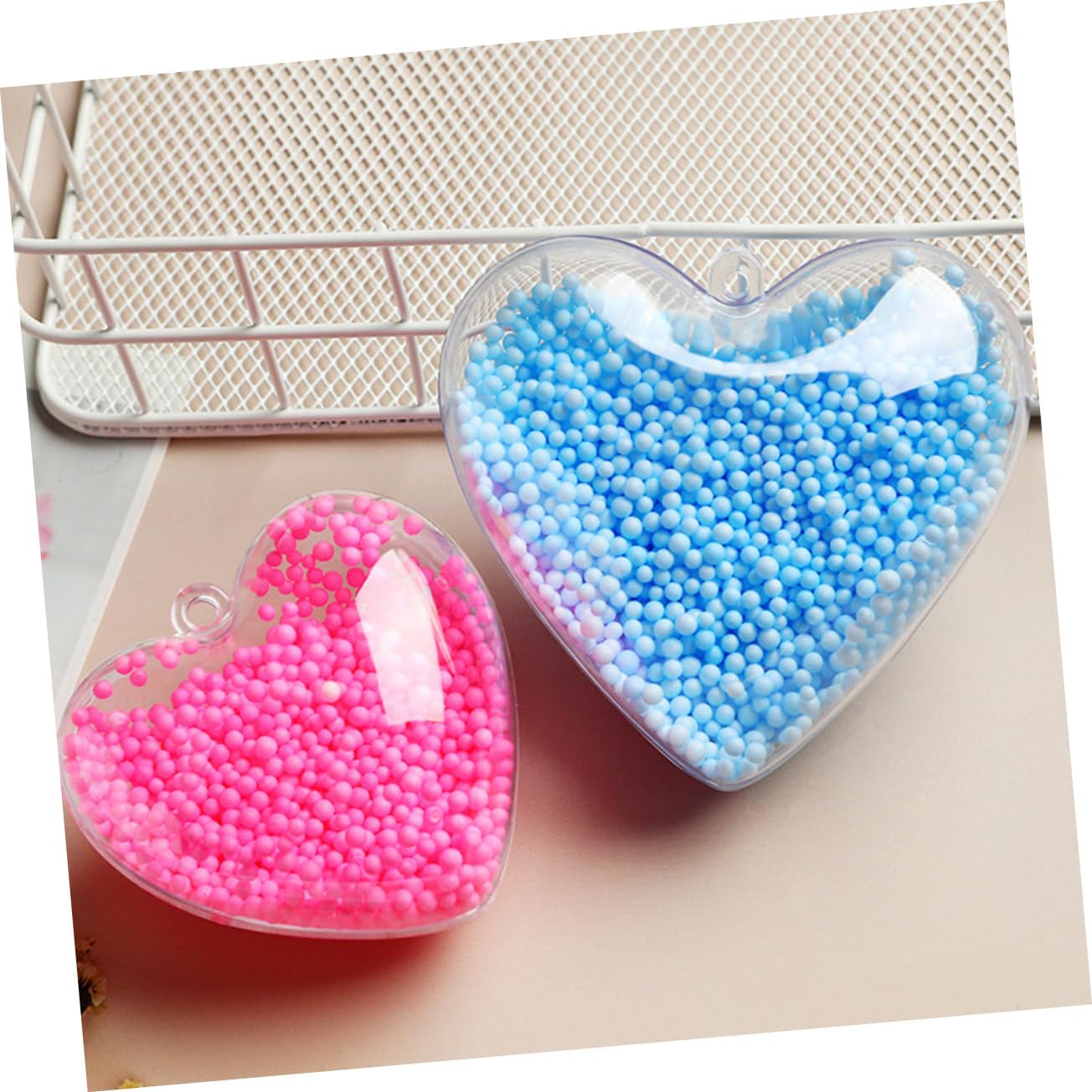12piezas Bolas Decorativas Transparentes Rellenables Forma De Corazón Decoración San Valentín Colgantes