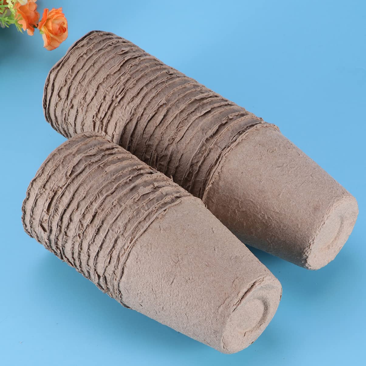 Happyyami 100pezzi Vasi Biodegradabili Per Piante Kit Di Coltivazione Pulp Con Etichette Per Giardinaggio e Orticoltura Per Piantine e Verdure