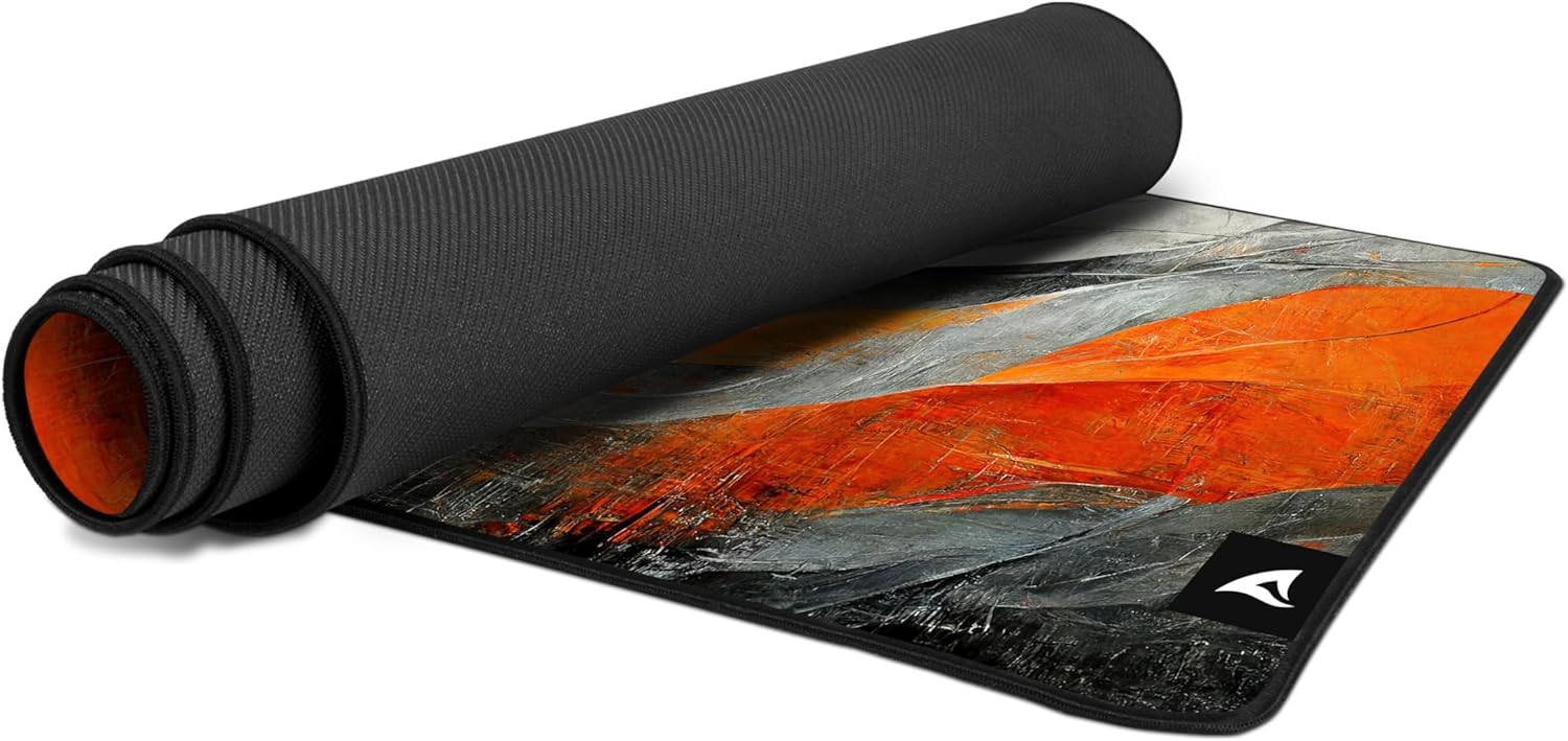 Sharkoon Skiller SGK50 S3 Design Bundle D6: Gaming Accessory, Orange Fabric Mouse Pad & Keycap Set, 900 x 400 mm