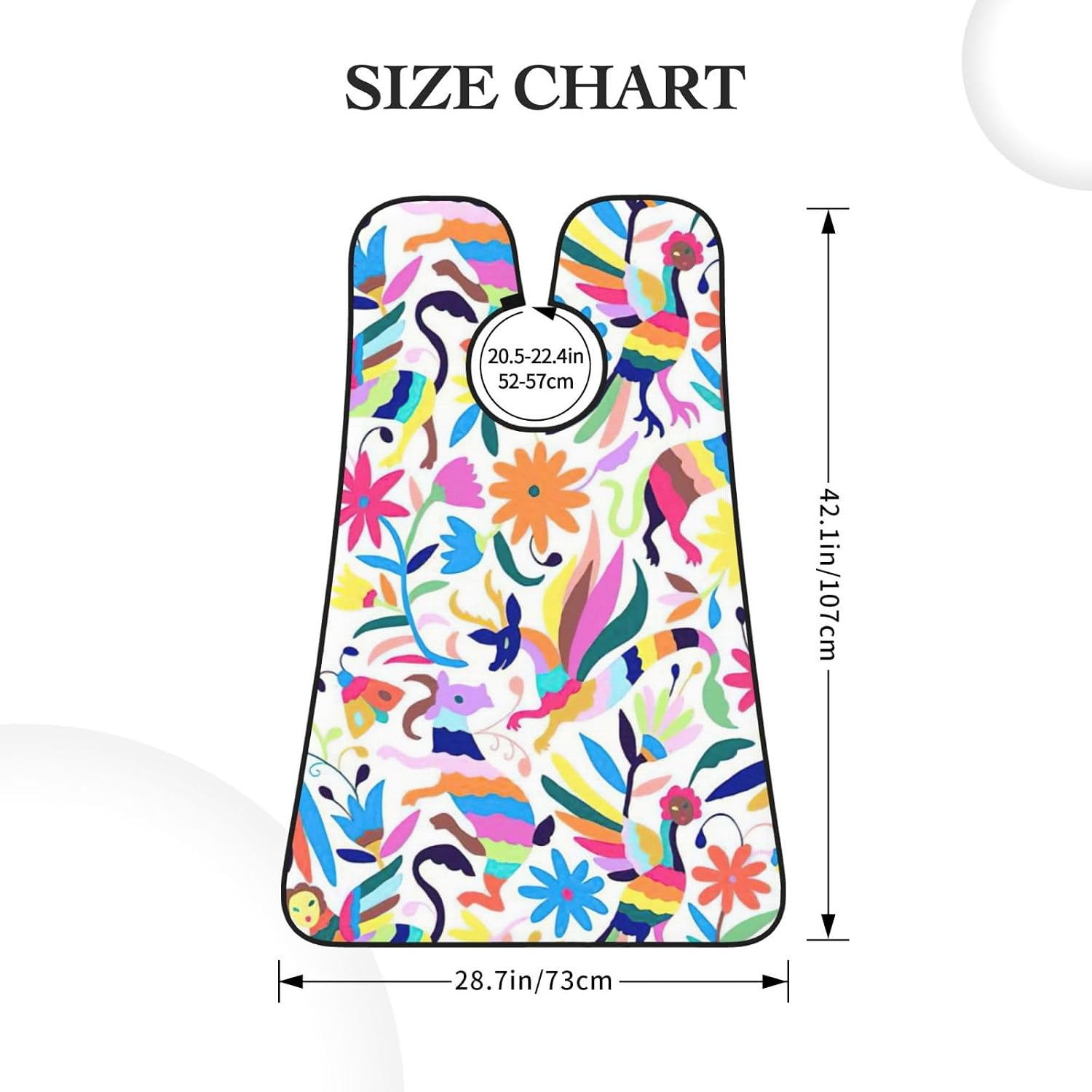 Mexican Otomi Animals Print Beard Bib Apron, Shaving Apron For Dad, Men'S Hair Catcher For Shaving Best Gifts For Dad