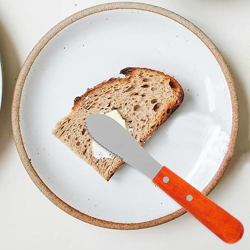 Miniatura 7 de 2 unids Creamcheese Butter Straight Spreader Butter Spatula Sandwich Cortadora Raspador Mango de Madera Pequeñas Herramientas Espátula de glaseado