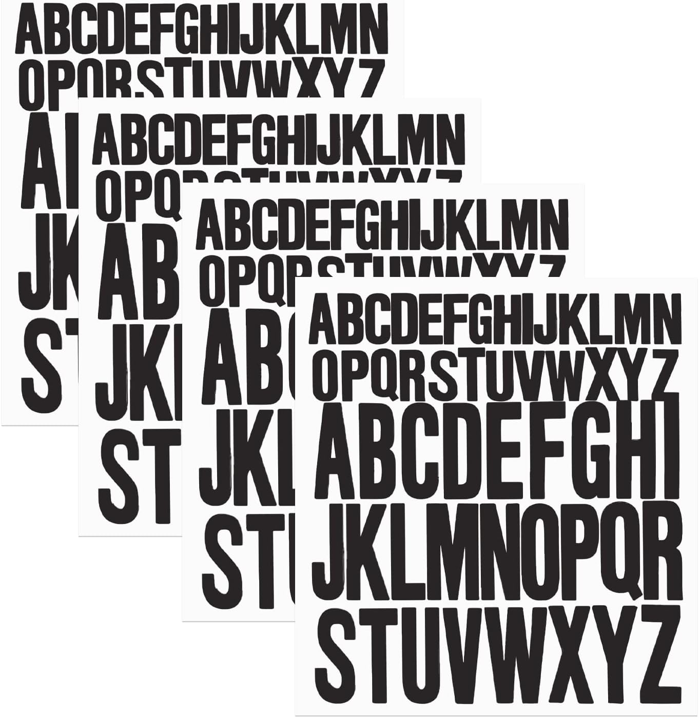 Capital Letter Stickers, 1 Inch 2 Inch Self Adhesive Letters Stickers