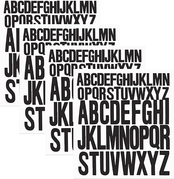 Capital Letter Stickers, 1 Inch 2 Inch Self Adhesive Letters Stickers