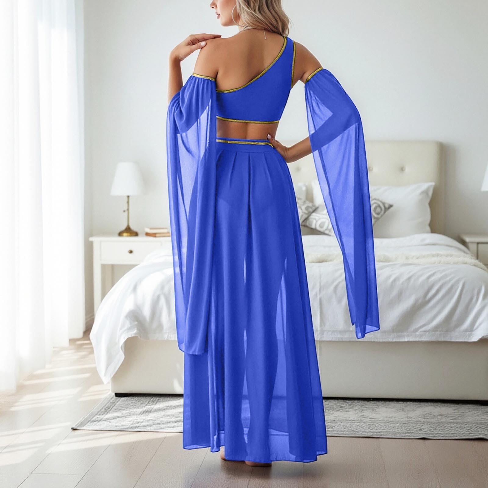 Générique Costume de Danse Orientale 4 pièces pour Femme, Tenue Exotique de Danseuse Orientale, Haut de Danse, Costume de Festival S-XXL