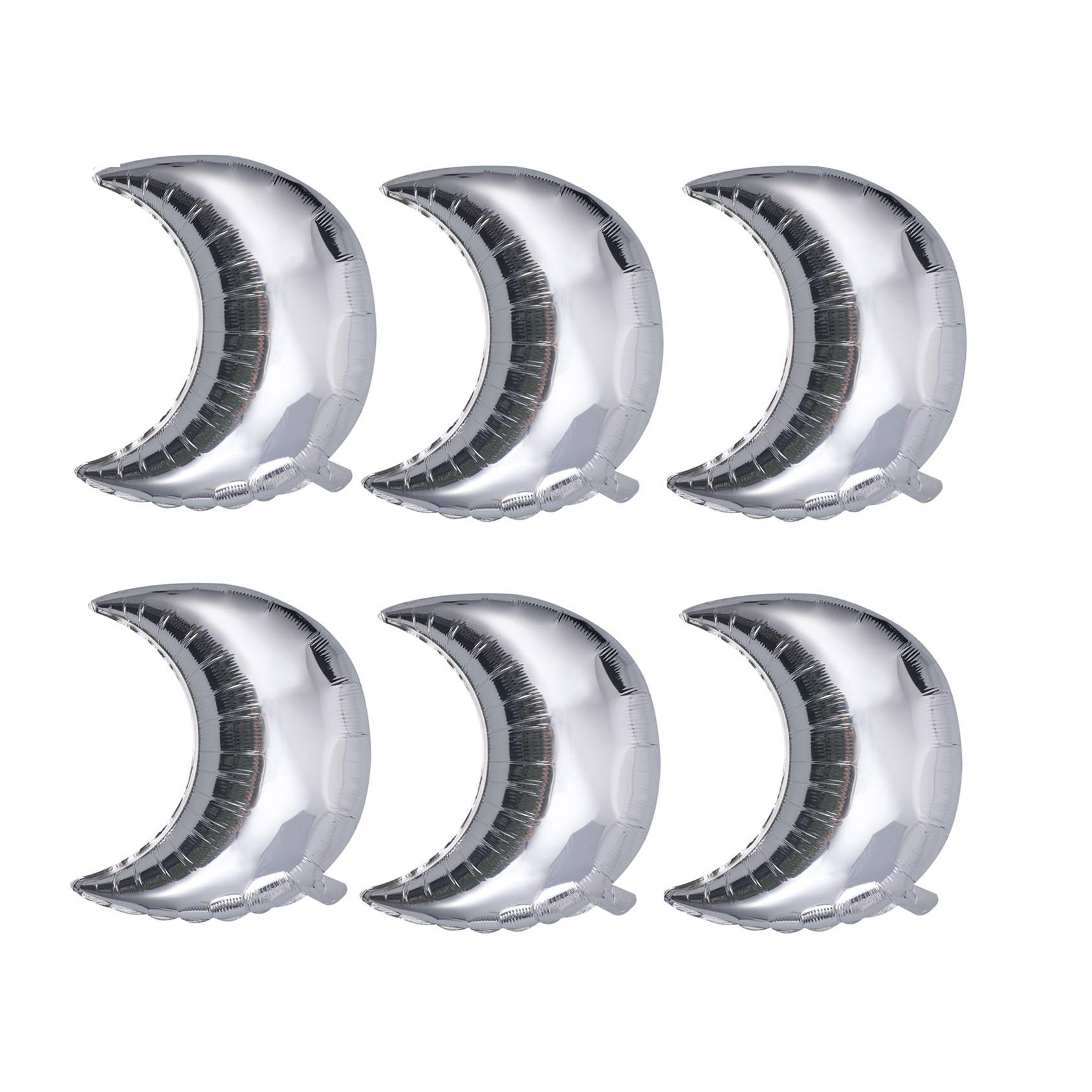 Photo 1 of 18 Inch Moon Foil Balloon Mylar Balloons for Baby Shower,Wedding,Party Decoration (12pcs,Silver)