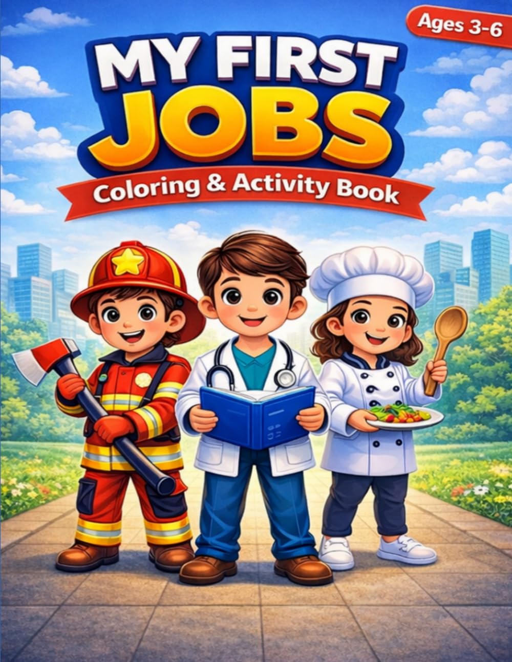 My First Jobs Coloring & Activity Book for Kids Ages 3–6: Fun and Easy Learning Book with Coloring Pages and Simple Activities