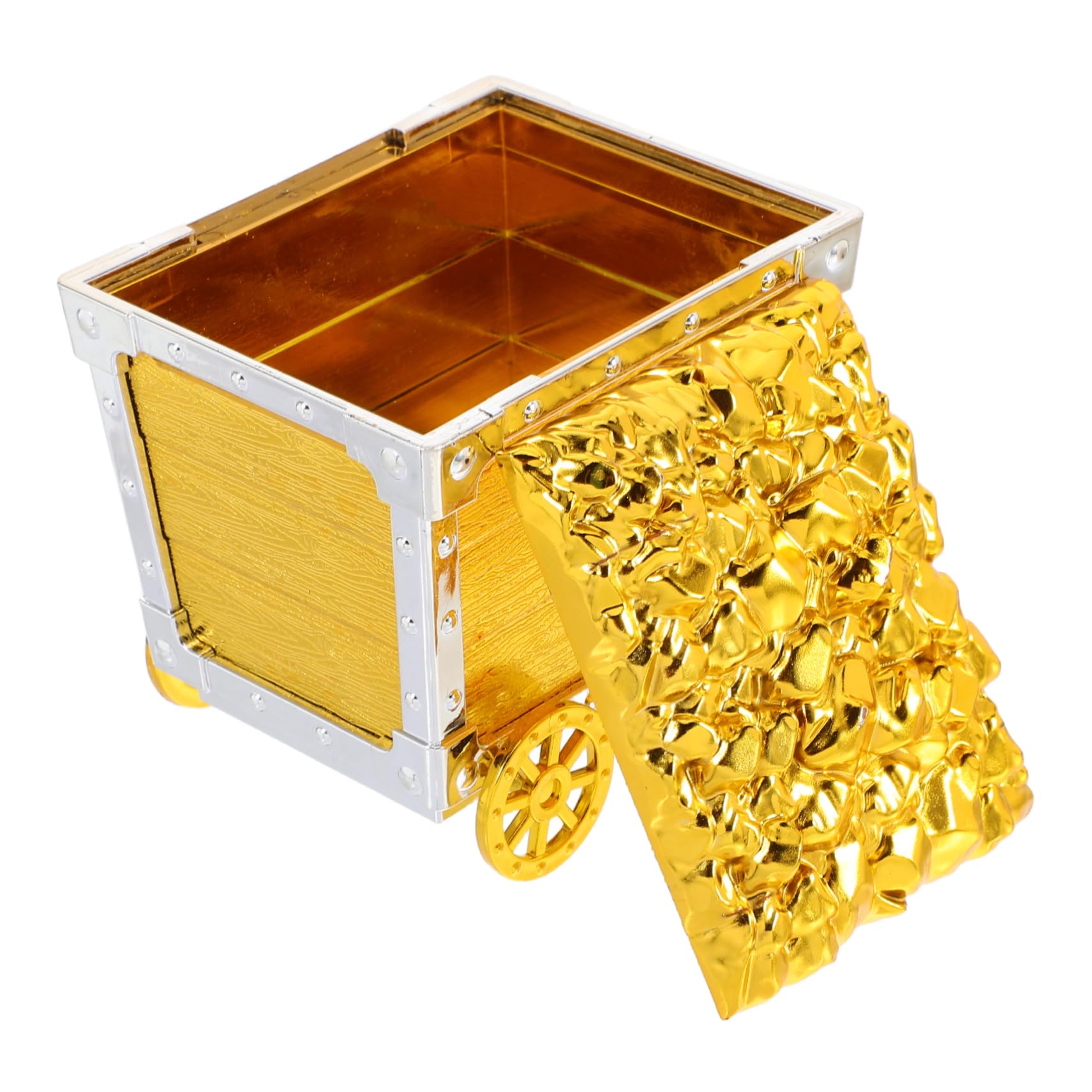 Hemoton Boys and Girls's Treasure Box Toy Plastic Mining Cart Treasure Chest Toys for Boys and Girls Safe Sturdy Interactive Decorative Playset