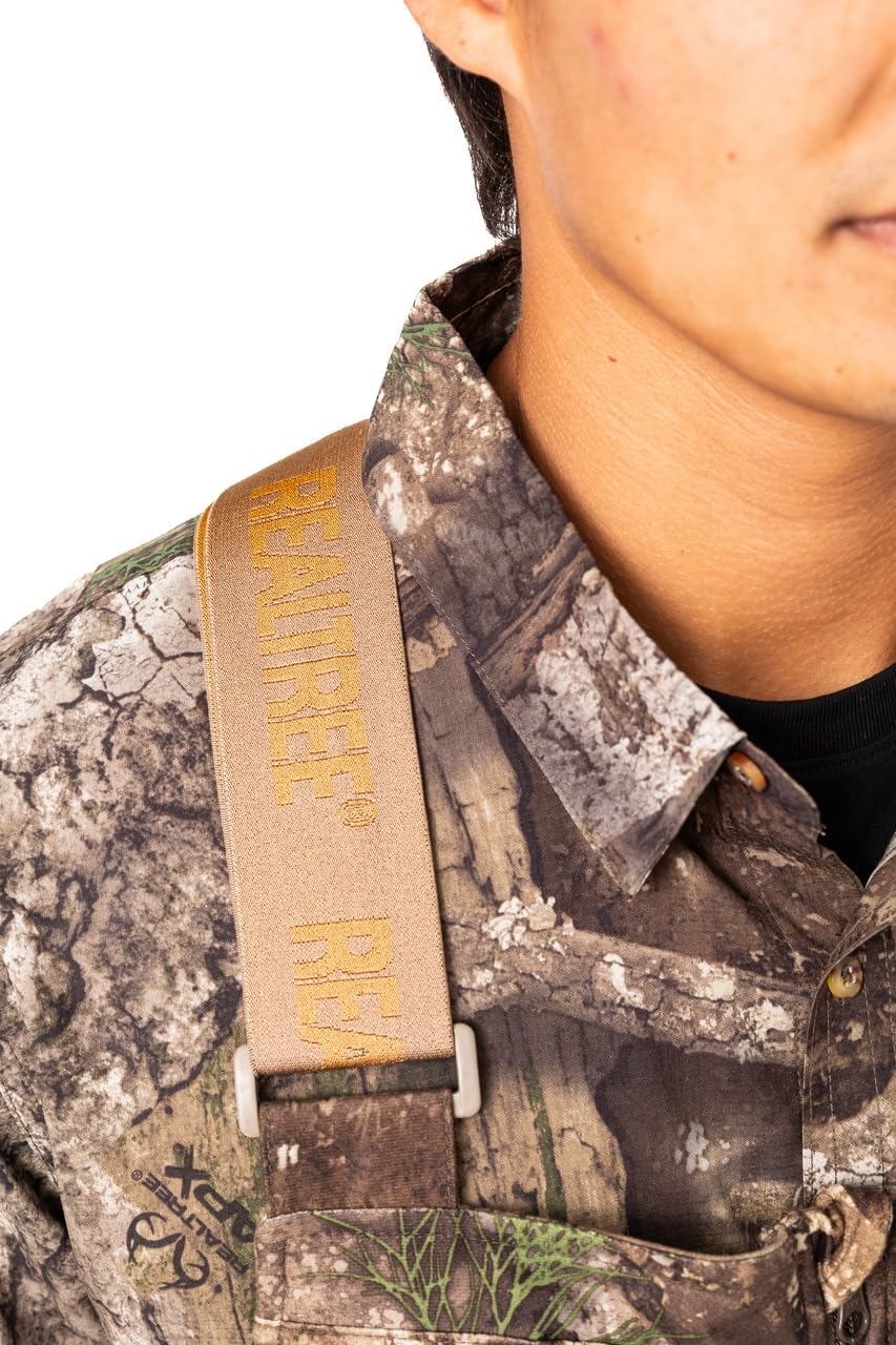 Realtree Men's Camo Hunting Insulated Water Resistant Breathable Midweight Super Warm Bibs Coveralls - Image 5