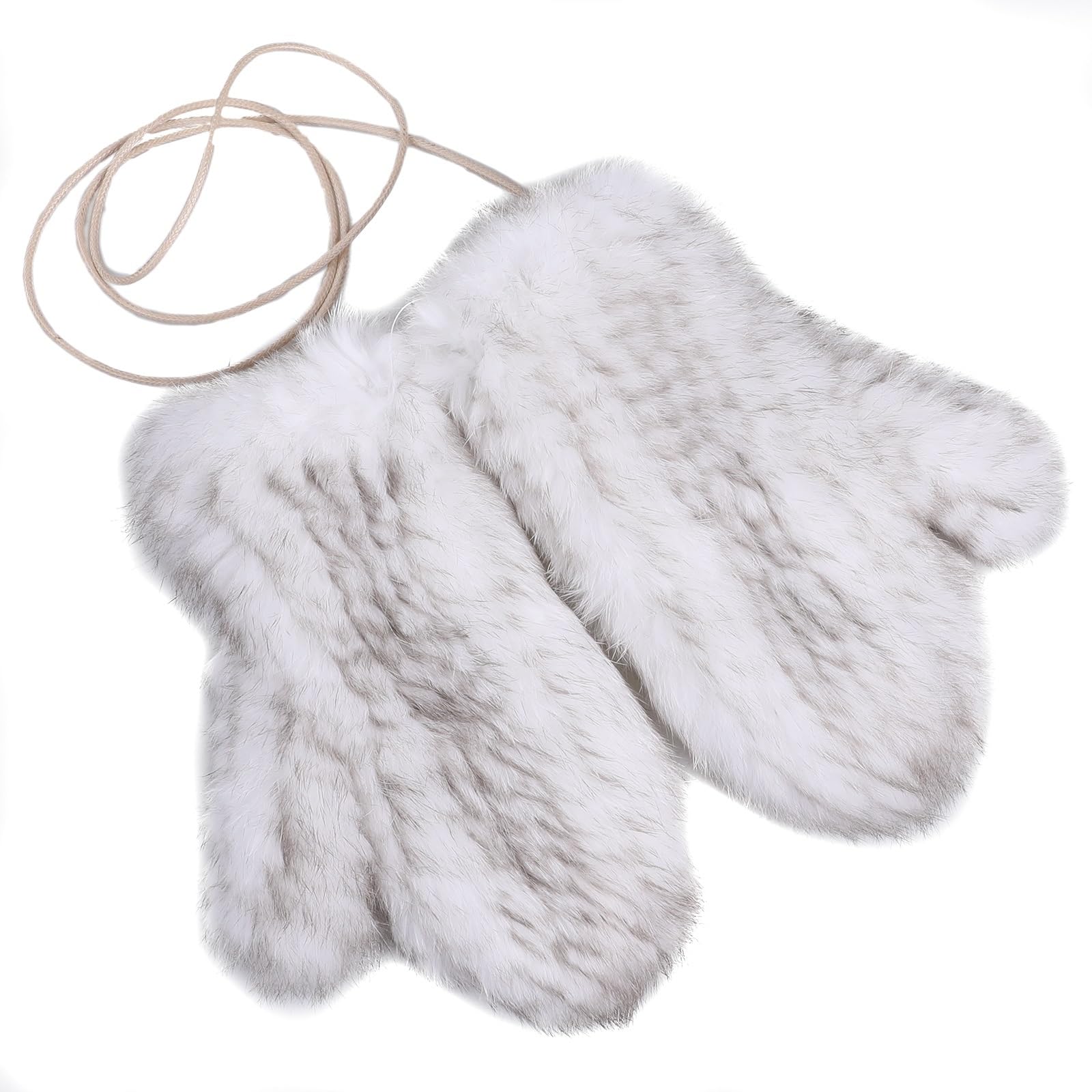 Guanti invernali donna Guanti lavorati a maglia da donna, morbidi guanti invernali for il freddo, cordino rimovibile