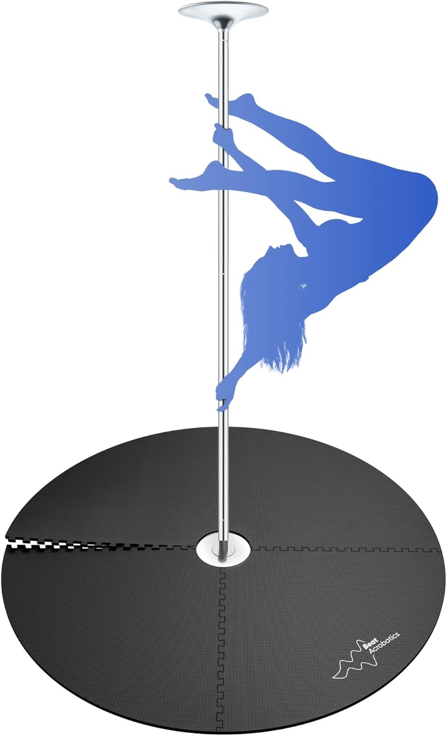 BEAT ACROBATICS Portable Dancing Pole (87"-118") with Carrying Bag/Pole Dancing Mat Bundle : Sports & Outdoors