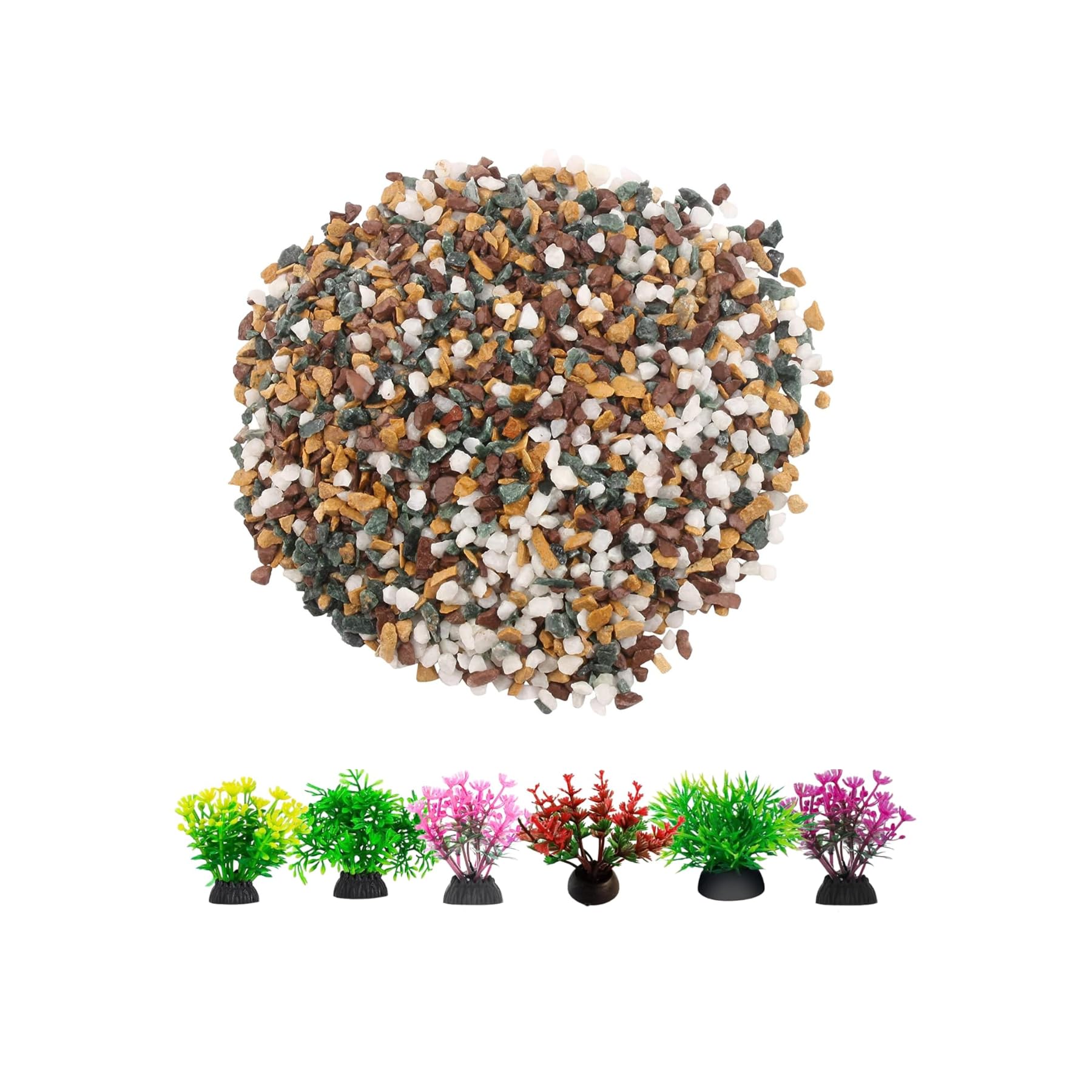 Foodie Puppies Turtle House/Tank Accessories Combo - (2inch 6in1 Plant + Mix Crush Stone - 500gm) | Decorative Accessories for Turtle Tank, Fish Tank, Aquarium and Aquatic Spaces (B0CV7SSJ3X) Amazon Price History, Amazon Price Tracker