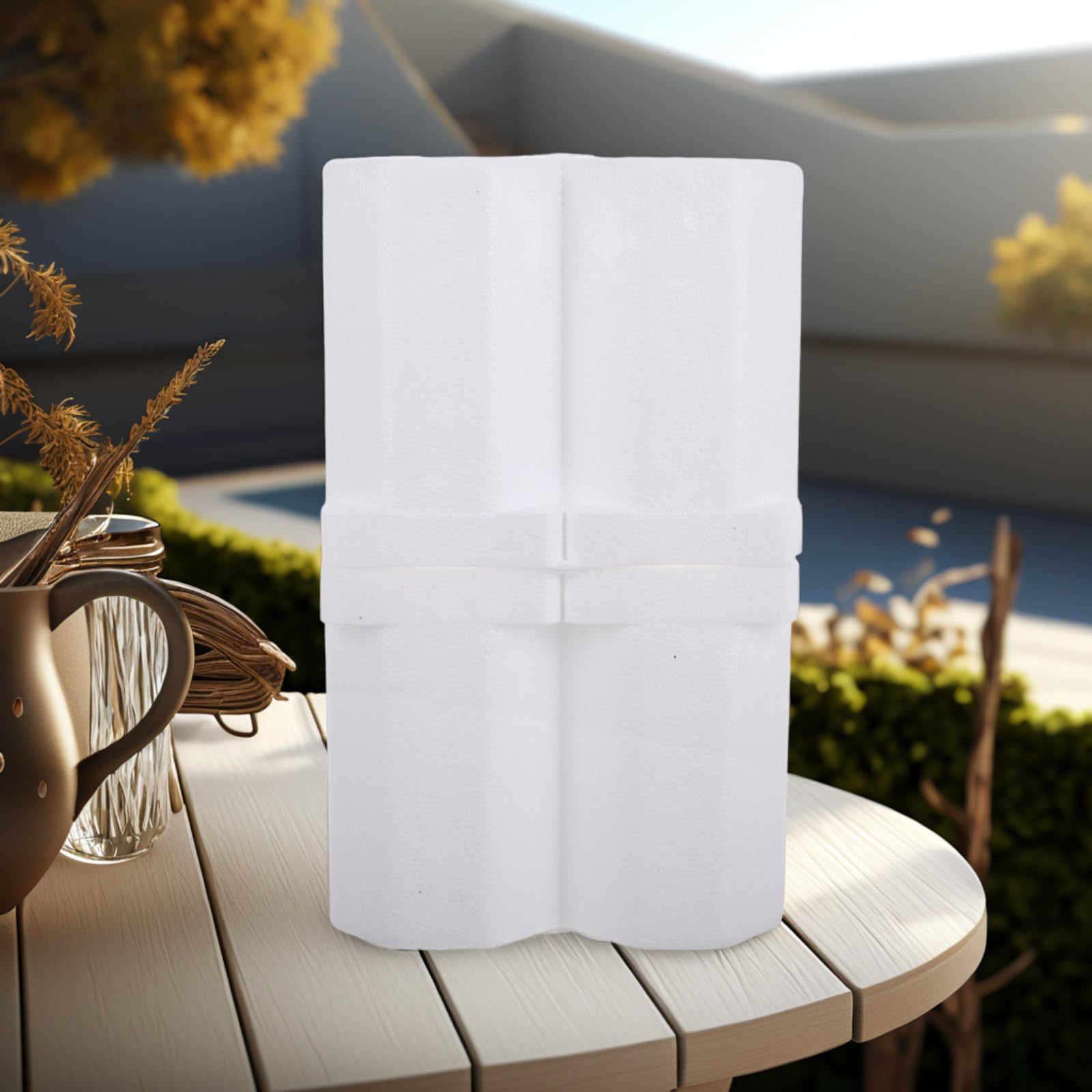 Kichvoe Scatola per Spedizione Vino con Imbottitura in Plastica Espansa Bianca, Design Doppio per 2 Bottiglie da 85 Mm, Protegge da Movimenti e Oscillazioni Durante Feste e Picnic