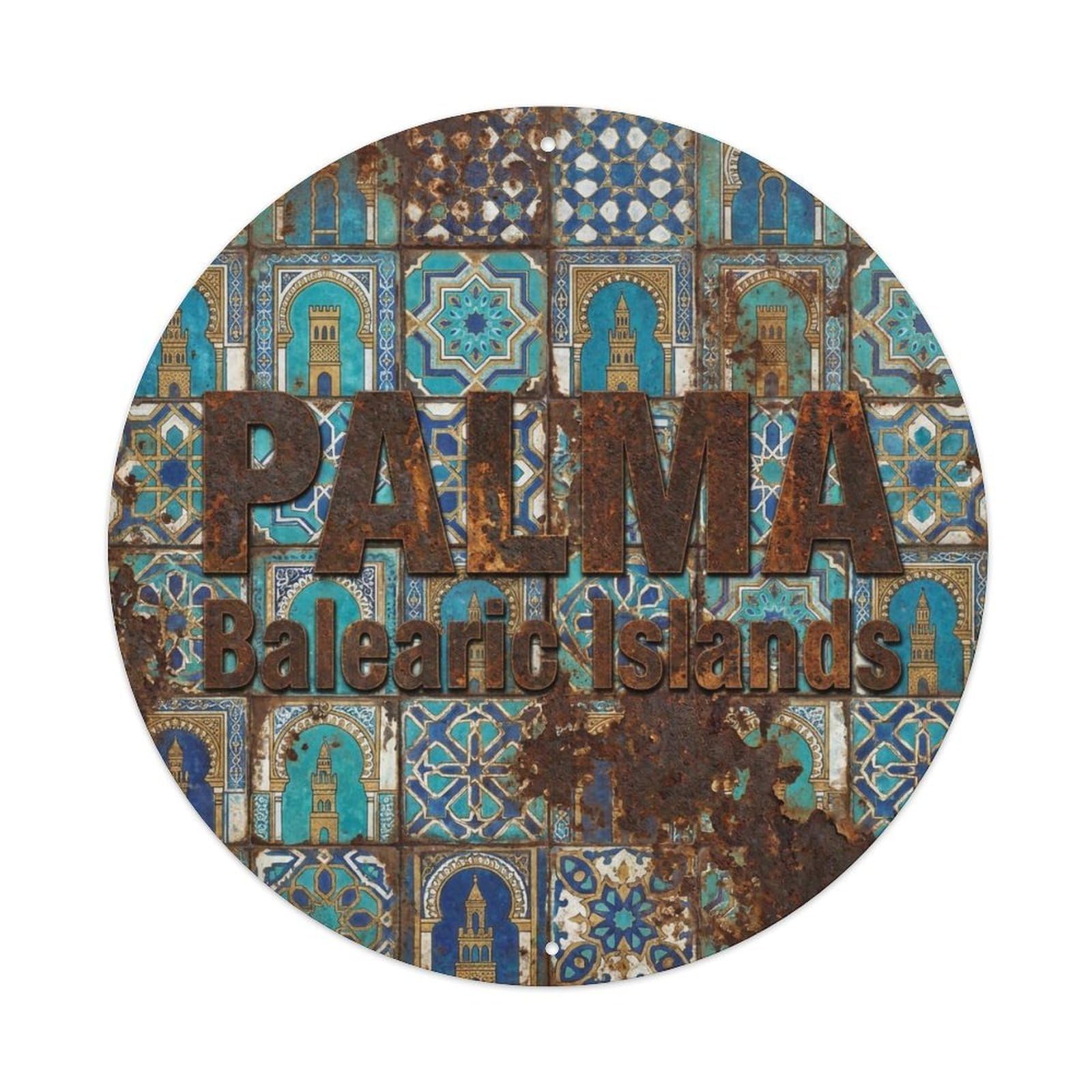 Vintage Travel Palma Spain Decor Metal Tin Sign