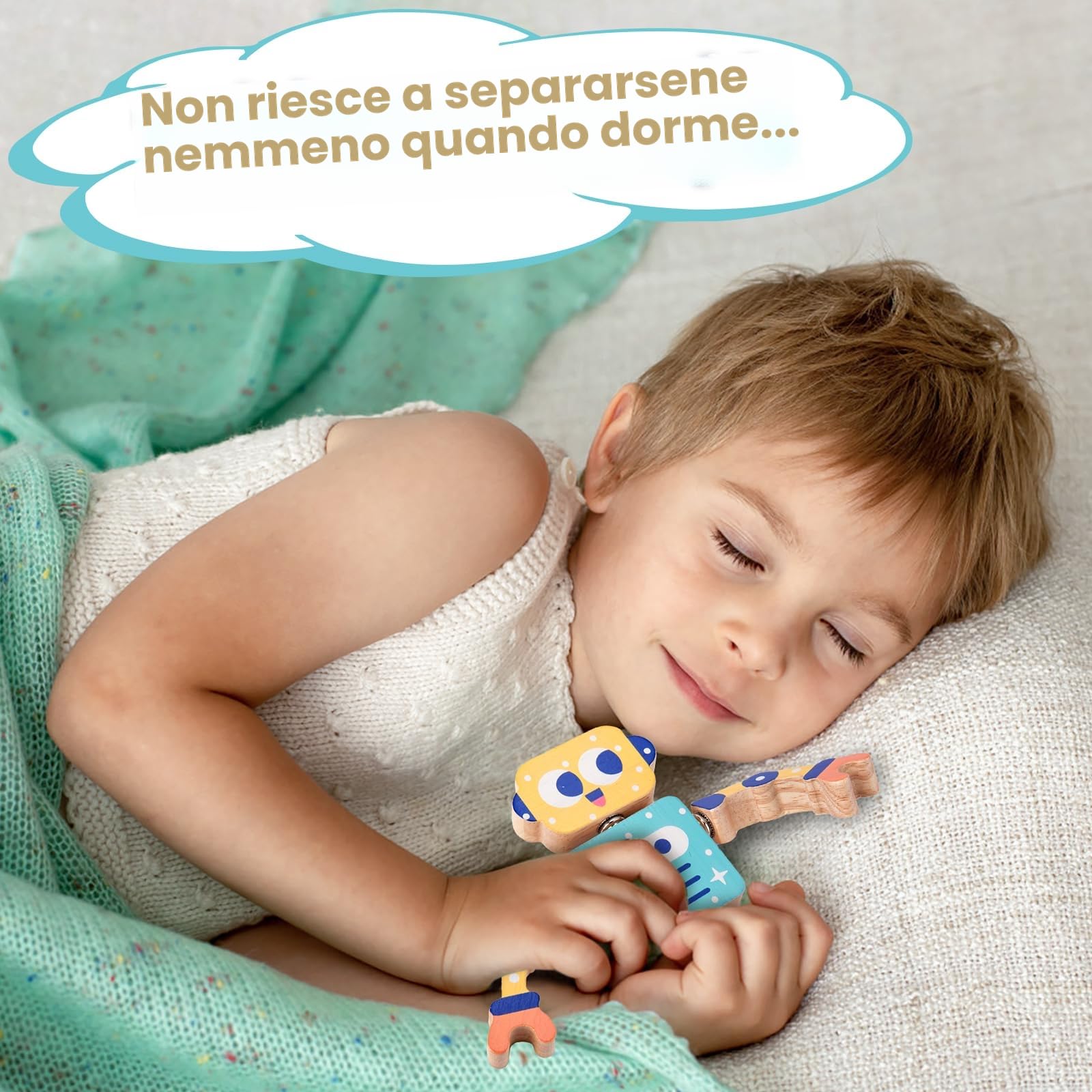SEMKOTREE Blocchi Giochi Montessori 3 Anni, Giochi Educativi Costruzioni per Bambini con Bottoni, Abilità Motorie Attrezzi Giocattolo Bambini, Giochi in Legno Regalo Bambino 3 4 5 6 Anni