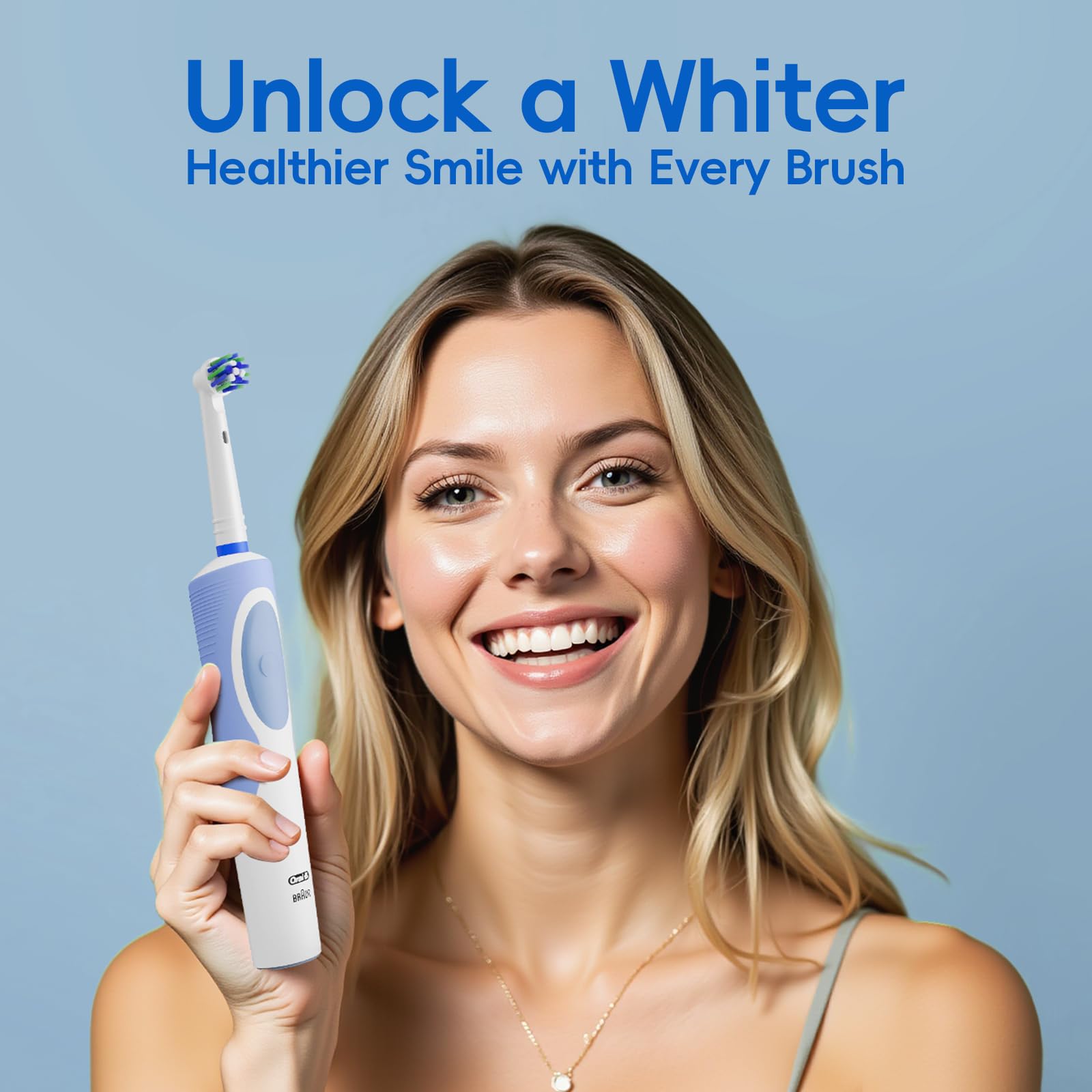 Cabezales de repuesto para cepillo de dientes compatibles con Oral B, paquete de 8 cabezales de cepillo de dientes eléctrico con cerdas medianas, ángulo de 16 grados para una limpieza profunda,