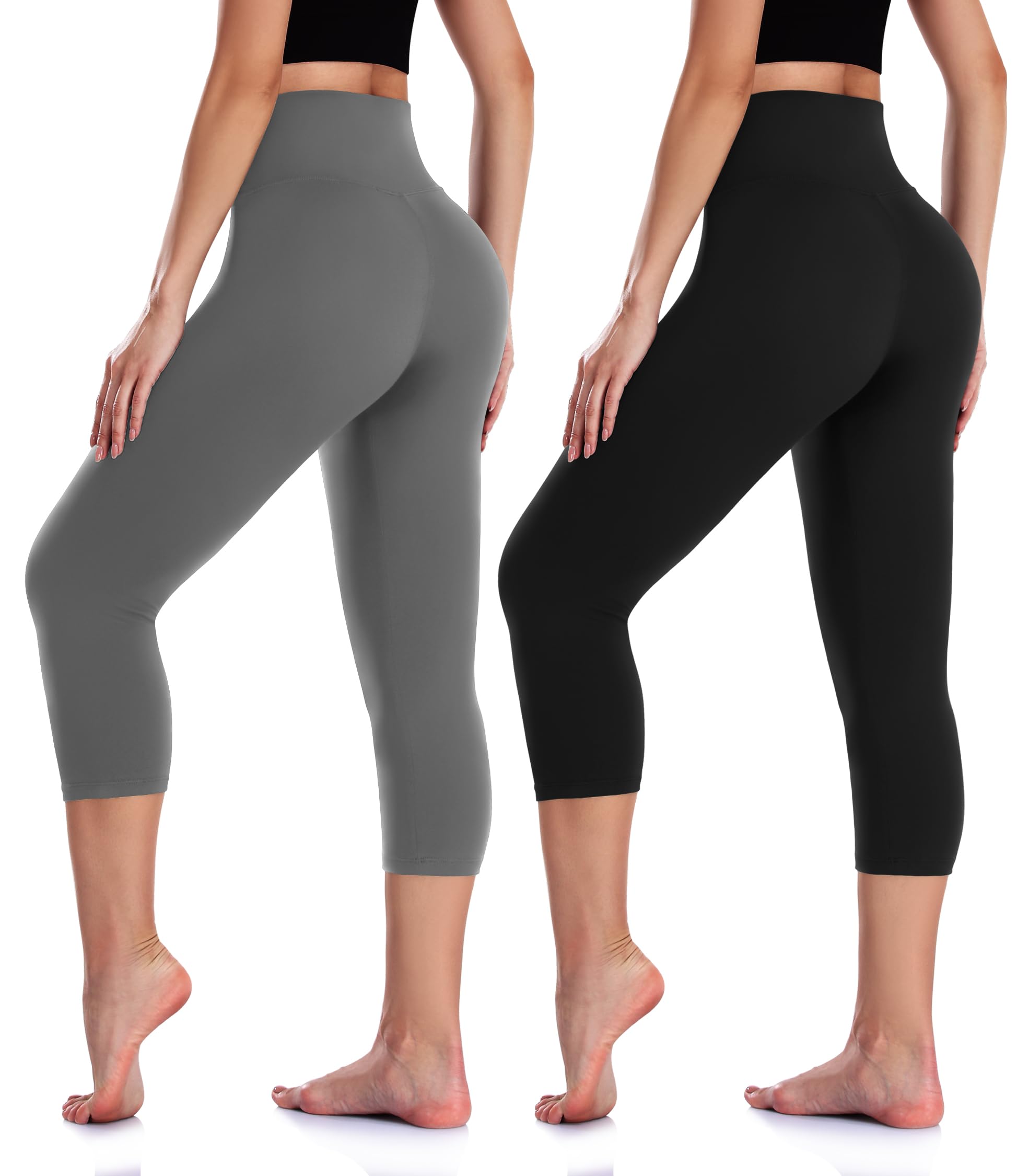 4 Pack Leggings for Women Butt Lift High Waisted Tummy Control No See-Through Yoga Pants Workout Running Leggings