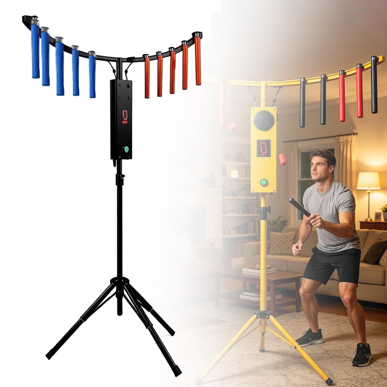 Automat do gry „Catch Stick”, maszyna do koordynacji wzrokowo-ruchowej – automat zręcznościowy „Catch Stick”, gra refleksyjna ze światłami i dźwiękiem na imprezy Black