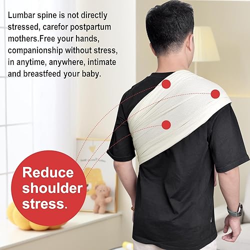 Miniatura 7 de CUBY Transportador de agua para bebé, de malla transpirable, ligera, con anillo ajustable, de secado rápido, para recién nacidos, para verano,