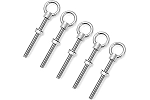 3/8" Heavy Duty Stainless Steel Square Shoulder Eye Bolt