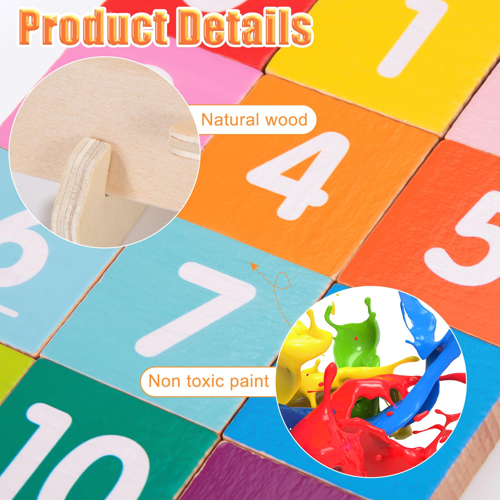 Giocattoli Matematici Montessori Gioco Digitale Legno Ideale per Imparare l'Addizione e la Sottrazione Giocattoli Educativi per Matematica per Ragazzi Ragazze 3+ Anni