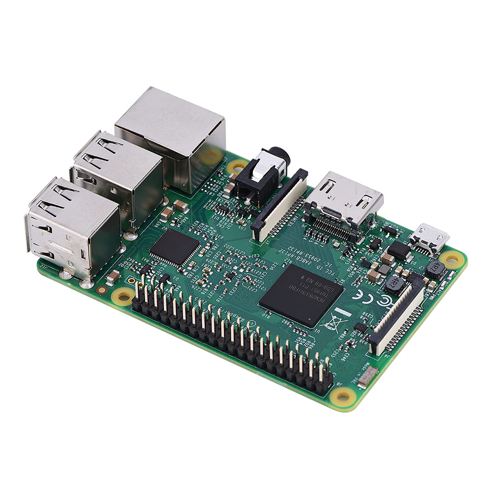 ASHATA Scheda per Raspberry Pi, Scheda per Raspberry Pi 3 Modello B Mainboard, 1.2GHz 64bit CPU Quad Core WiFi Bluetooth 4.1, Buone Prestazioni