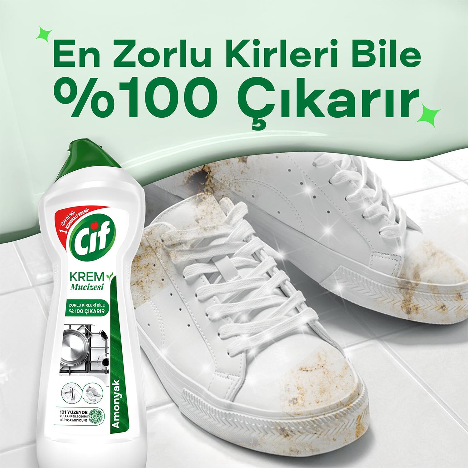 Cif Krem Yeni Nesil Yüzey Temizleyici Amonyak 750 ml