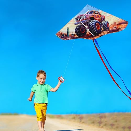 Miniatura 6 de HENGDA KITE Serie de pintura Delta Kite, para niños y adultos, fácil de volar, excelente diseño de tela y estructura, las imágenes son hermosas en